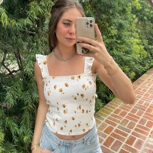 Billabong boho cropped tank top sz L